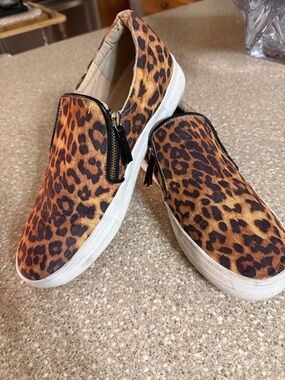 Not Rated Leopard Print Slip-On Shoe in Tan and Black